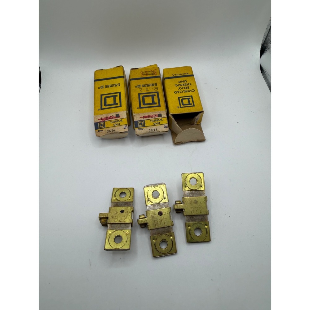Lot of 3 Square D B22 Thermal Overload Relay Units Vintage New in Box 58754